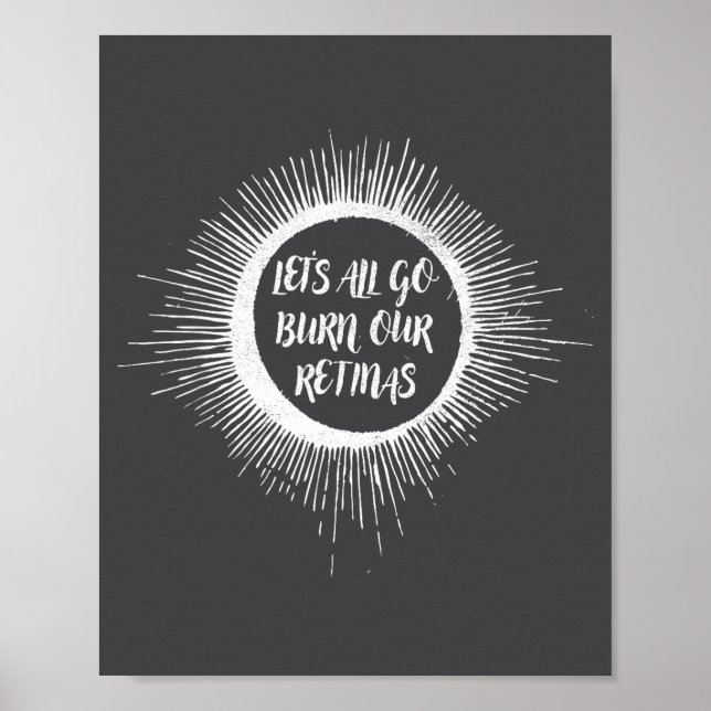 Póster Eclipse Solar Total Divertido Vamos (Frente)