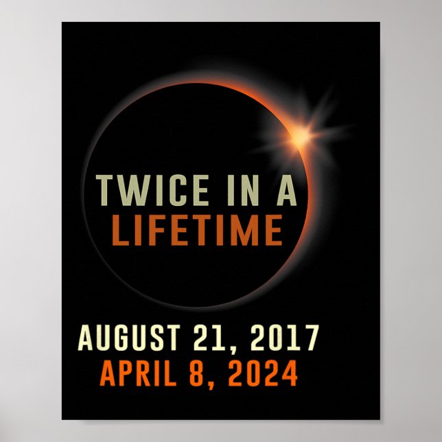Póster Eclipse Solar Total Dos Veces En La Vida Solar 202 (Frente)