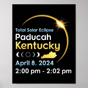 Póster Eclipse Solar Total En Paducah Kentucky El 0 De Ab