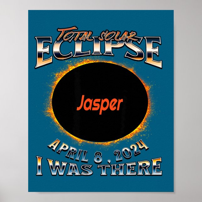 Póster Eclipse solar total Jasper Indiana Allí (Frente)