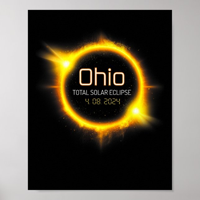Póster Eclipse solar total primavera América abril 04.08. (Frente)