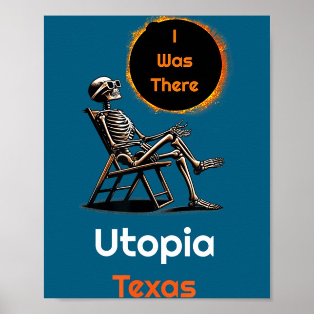 Póster Eclipse solar Utopía Texas Allí (Frente)
