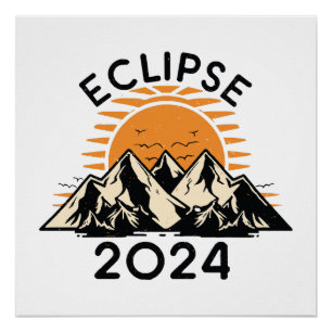 Póster Eclipse Total de Sol 2024