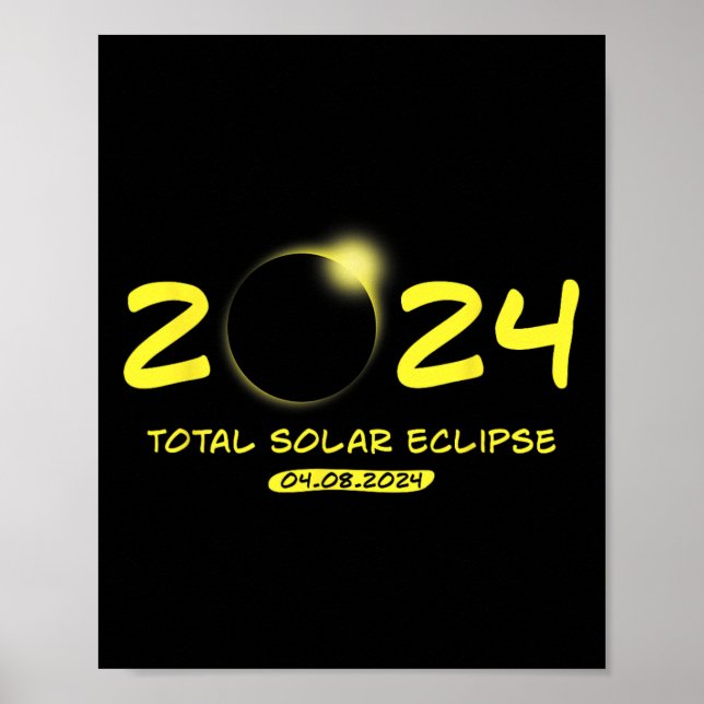 Póster Eclipse Total de Sol 2024 04.08.24  (Frente)