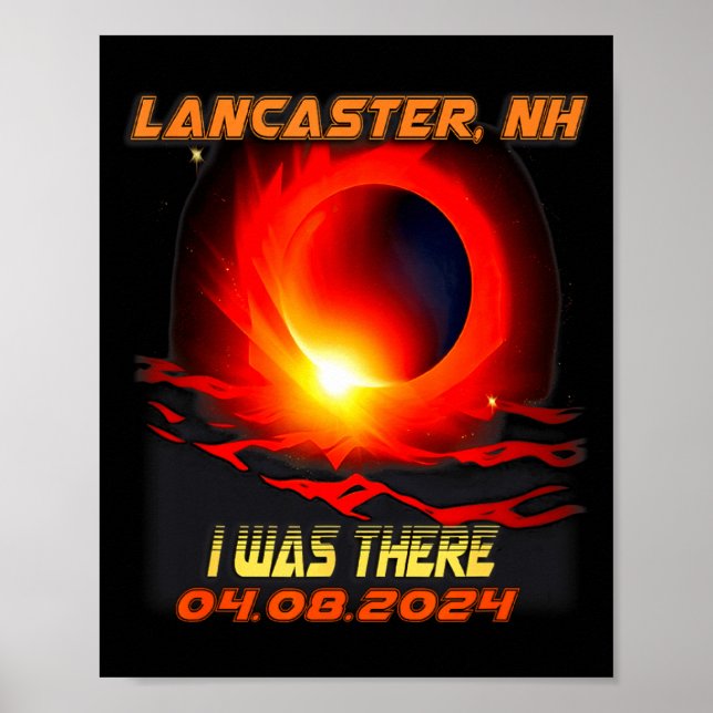 Póster Eclipse Total de Sol Estuve Allí Lancaster New Ham (Frente)