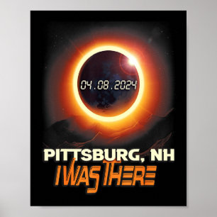 Póster Eclipse Total de Sol Ttsburg New Hampshire Nh
