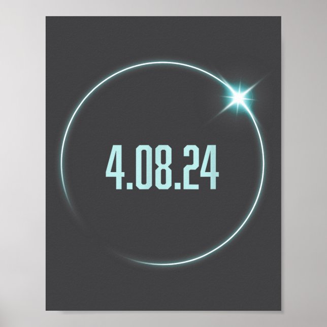 Póster Eclipse Total en América Divertido 4.08.24 Eclipse (Frente)