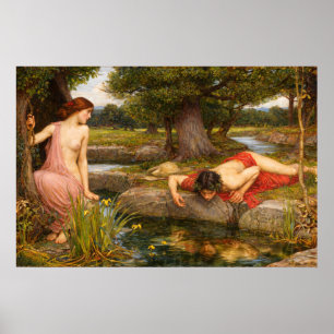 Póster Eco y Narciso de John William Waterhouse