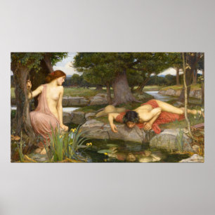 Póster Eco y Narciso de John William Waterhouse