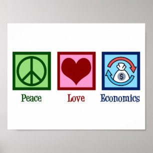 Póster Economía de Paz y Amor
