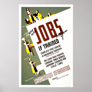 Póster Economía doméstica que entrena a WPA 1940