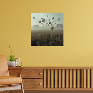 Póster Ecos de Tiempo – Reloj de Bolsillo Surrealista y A