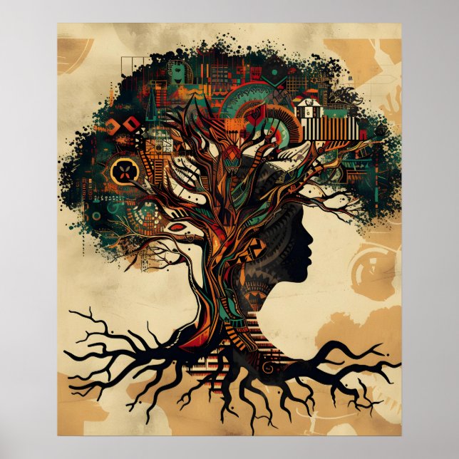 Póster Ecos del Patrimonio: Inspiración de raíces afroame (Frente)