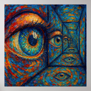 Póster "Ecos en el Iris" - Un retrato surrealista