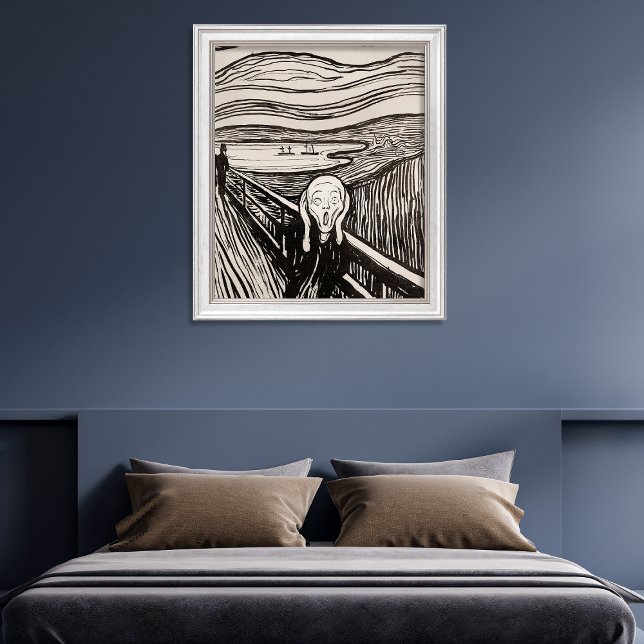 Póster Ecos silenciosos: develando el grito de Edvard Mun ("Emotional Turmoil Exposed: Unraveling Munch's The Scream (1895)" wall decoration poster)