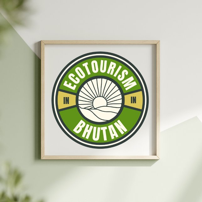 Póster Ecoturismo en Bután Himalaya logotipo de viaje len (Subido por el creador)