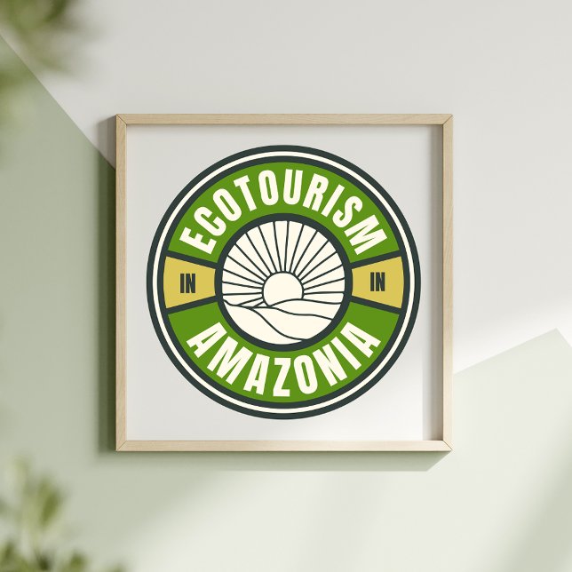 Póster Ecoturismo en la Amazonía Selva tropical logotipo  (Subido por el creador)