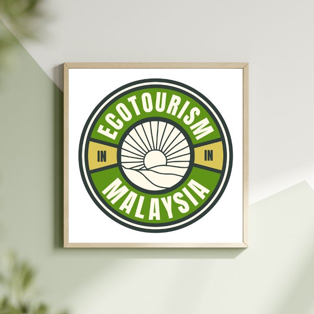 Póster Ecoturismo Malasia Asia Green Slow Travel Logo (Subido por el creador)