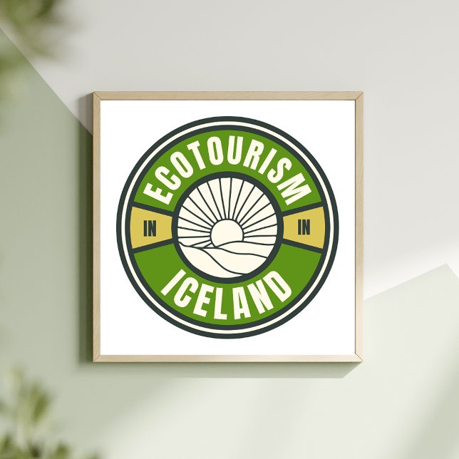 Póster Ecoturismo Nórdico Islandia Green Slow Travel Logo (Subido por el creador)