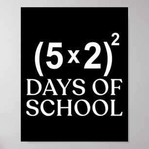Póster Ecuación Matemática 100° Día De Los Niños Maestros