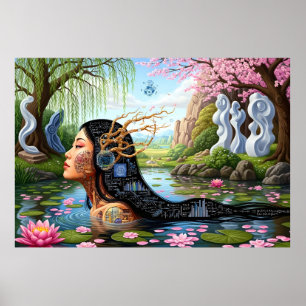 Póster "Ecuaciones en flor" - Un retrato digital