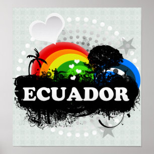 Póster Ecuador con sabor a fruta lindo
