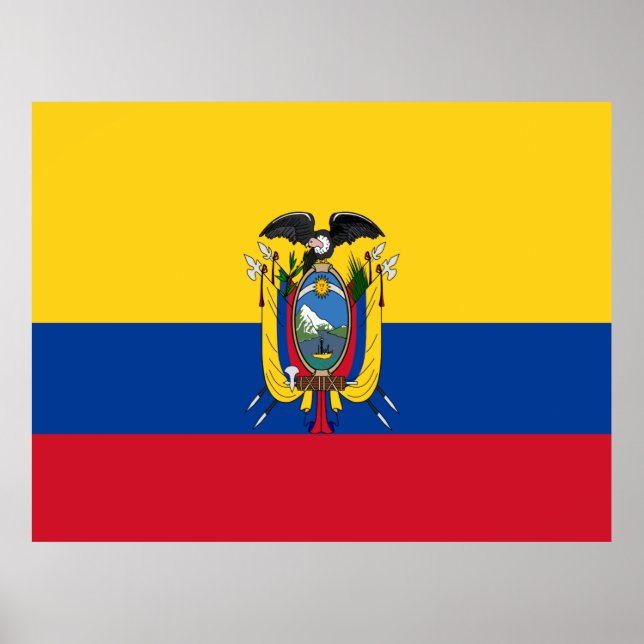 Póster Ecuador Flag (Frente)