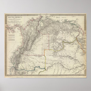 Póster Ecuador, Granada, Venezuela, Brasil, Guyana