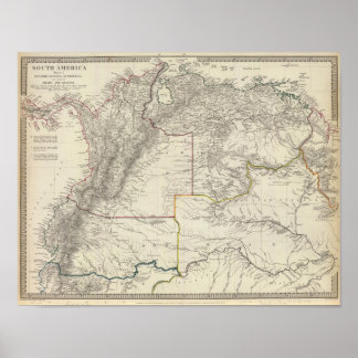 Póster Ecuador, Granada, Venezuela, Brasil, Guyana