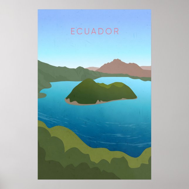 Póster Ecuador Minimal Travel Poster (Frente)