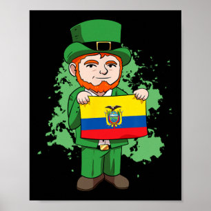 Póster Ecuador Orgullosa Bandera Ecuatoriana Día de San P