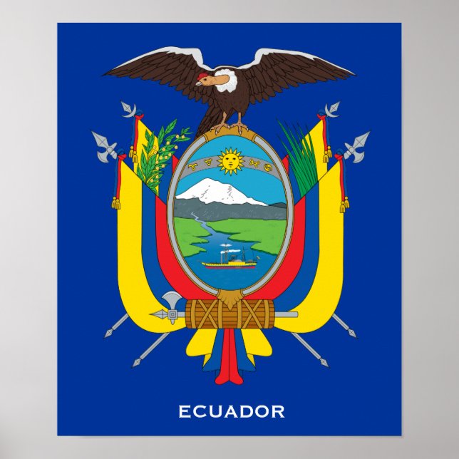 Póster ECUADOR* Poster del Escudo de Armas (Frente)