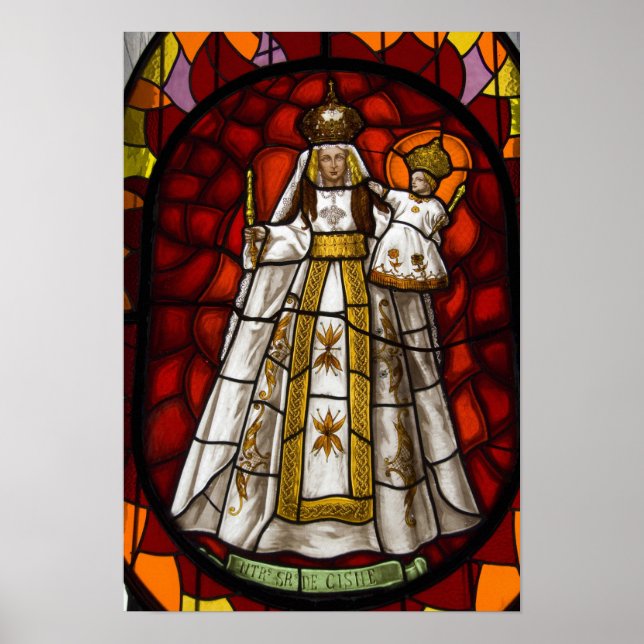 Póster Ecuador, Quito. Estatua de la virgen alada 2 (Frente)