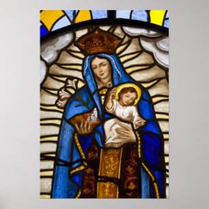 Póster Ecuador, Quito. Estatua de la Virgen Aquila