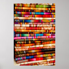Póster Ecuador, zona de Quito, Mercado de artesanías de O