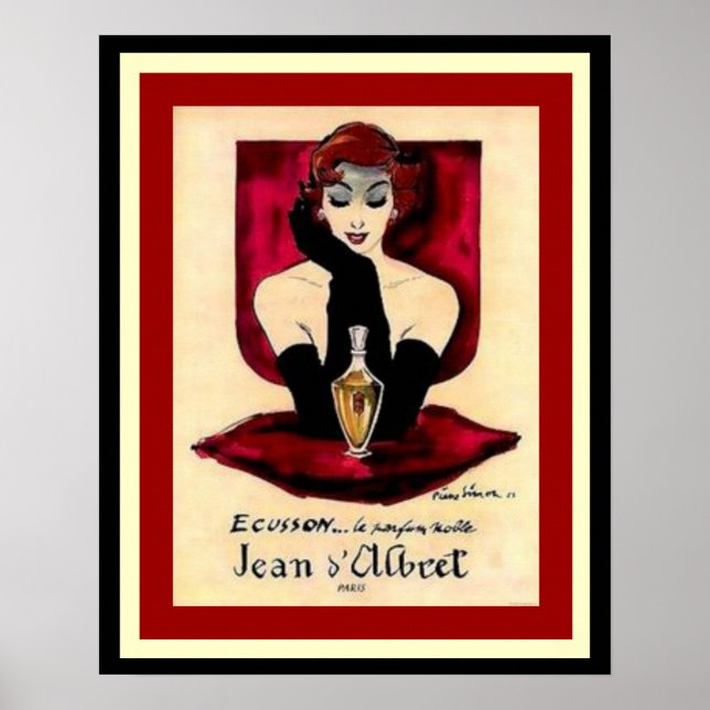 Póster Ecusson Vintage Parfum Ad Poster (Frente)