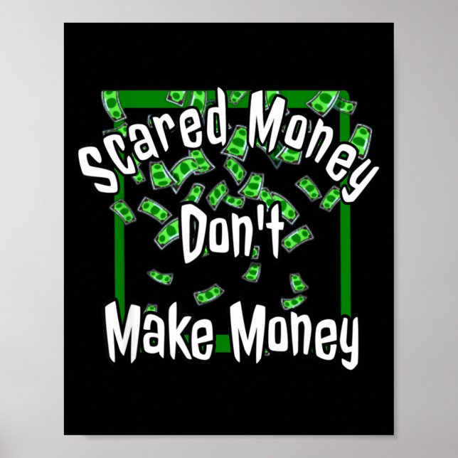 Póster Ed Dinero No Hace Dinero Bolsa De Valores Comercia (Frente)