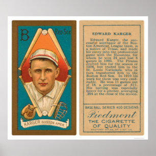 Póster Ed Karger Red Sox Baseball 1911
