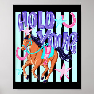 Póster Ed Retro Aguarde Ed Amante de los Caballos