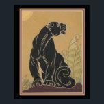 Póster Ed Rudy Art Deco Black Panther Print 16 x 20<br><div class="desc">Impresión impresionante Art Deco Black Panther de Ed Rudy</div>