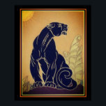 Póster Ed Rudy Art Deco Black Panther Print 16 x 20<br><div class="desc">Impresión impresionante Art Deco Black Panther de Ed Rudy</div>