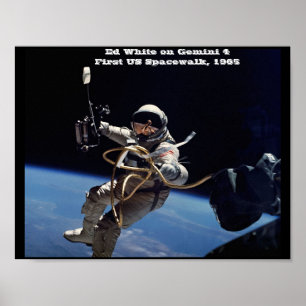 Póster Ed White de la NASA sobre Gemini 4 Primer Spacewal
