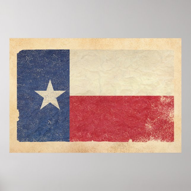 Póster Edad de la bandera de Texas (Frente)