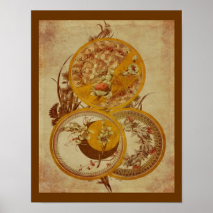 Póster Edad del diseño floral Art Nouveau