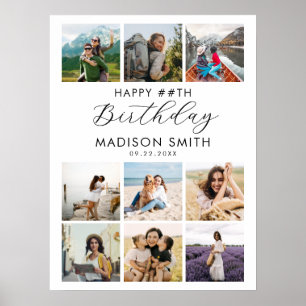 Póster Edad Personalizado moderna Feliz Collage de fotos