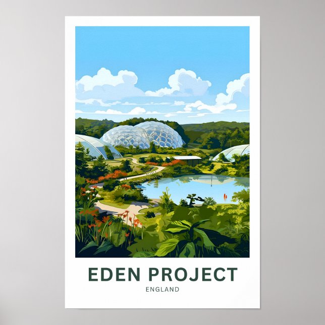 Póster Eden Project England Viaje Imprimir (Frente)