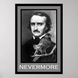 Póster Edgar Allan Poe and Raven