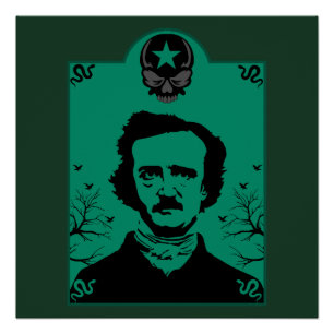 Póster Edgar Allan Poe Art Gift