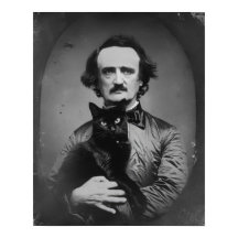 Edgar Allan Poe con el gato negro