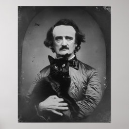Póster Edgar Allan Poe con el gato negro